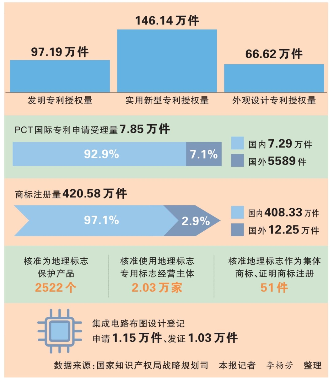 一图速览2025年我国知识产权统计数据